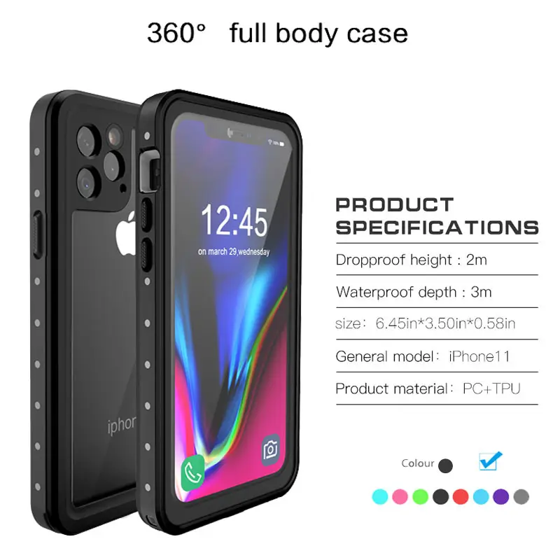 Case de alta resistencia para celular, impermeable hasta 2 metros bajo el agua.