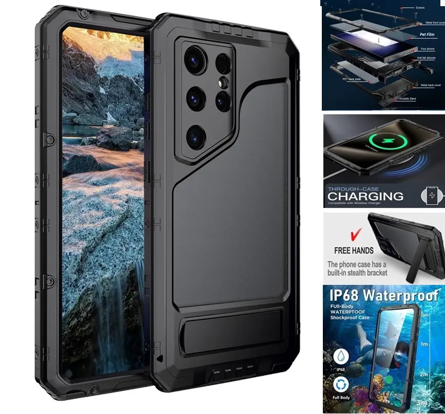 Case impermeable de metal con diseño antideslizante y ultra resistente en El Salvador.